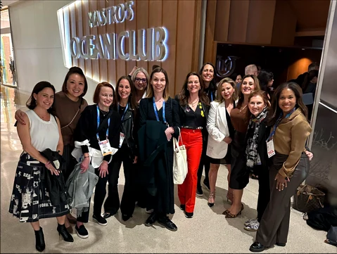 Elizabeth Kiehner with industry peers at CES